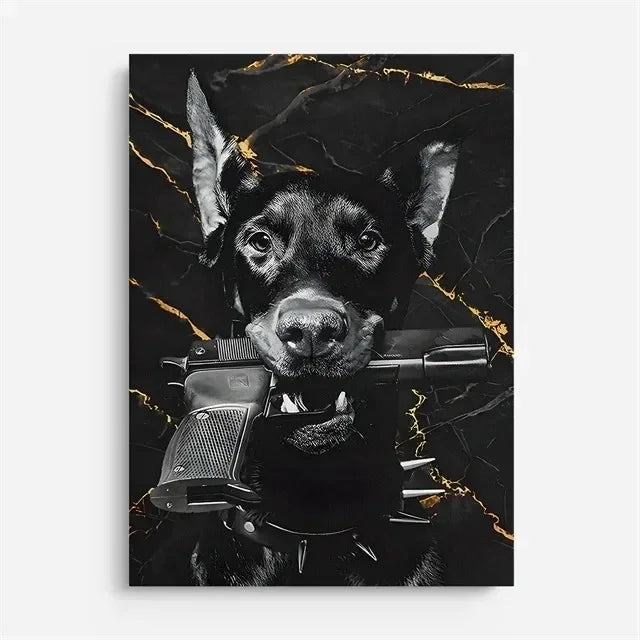 tableau chien moderne