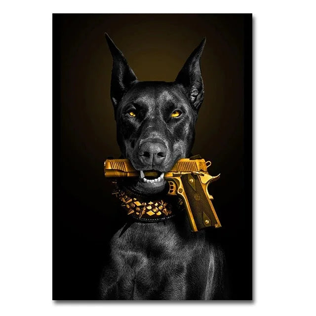 tableau avec un chien