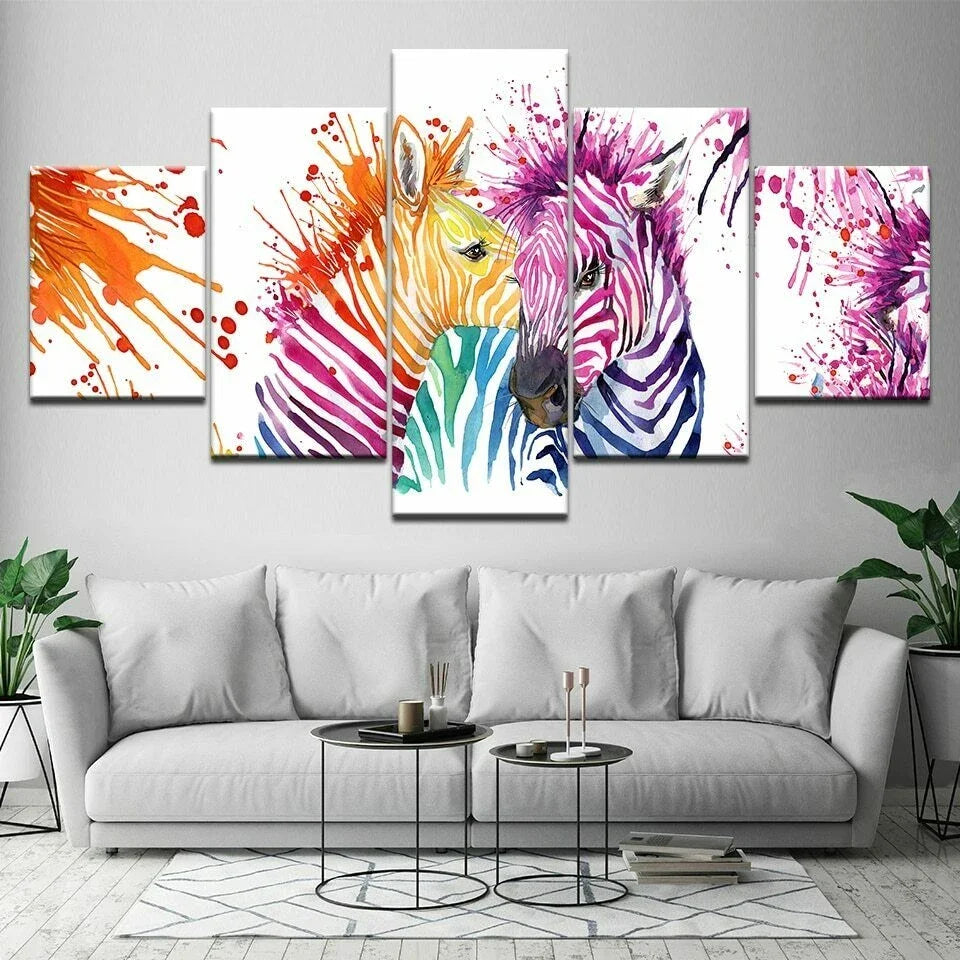 cadre zebre multicolore