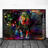 tableau street art lion
