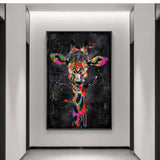 art mural girafe pop art