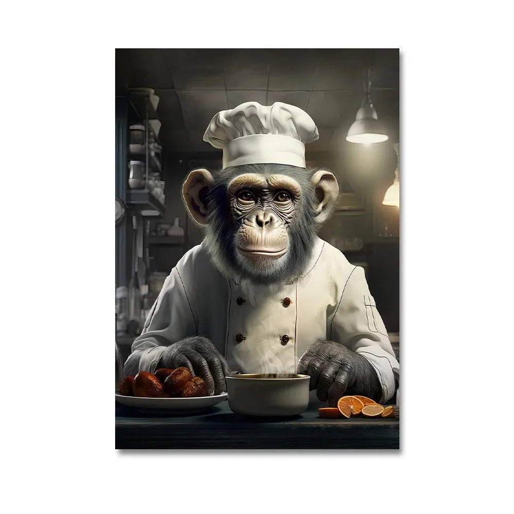 tableau avec un singe