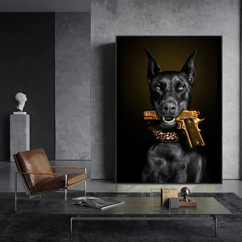 tableau avec un chien