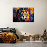 lion tableau couleur