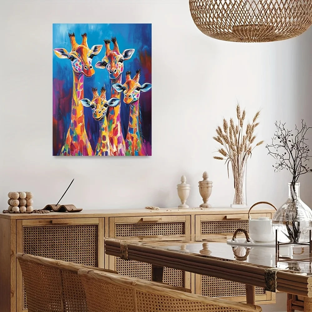 tableau les girafes pop