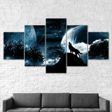 tableau multi panneaux loup