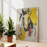 peinture de cheval en tableau