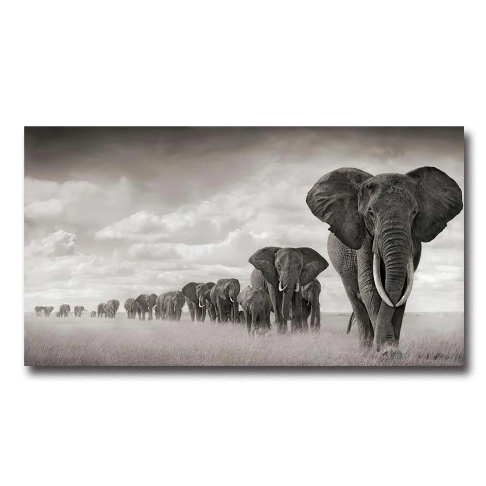 tableau éléphant grand format