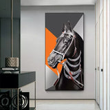 tableau cheval noir