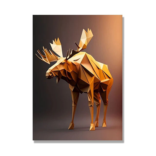 tableau cerf origami
