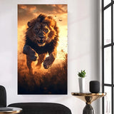 tableau animalier lion