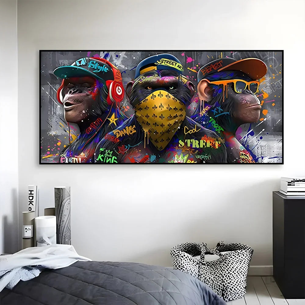 tableau singe street art