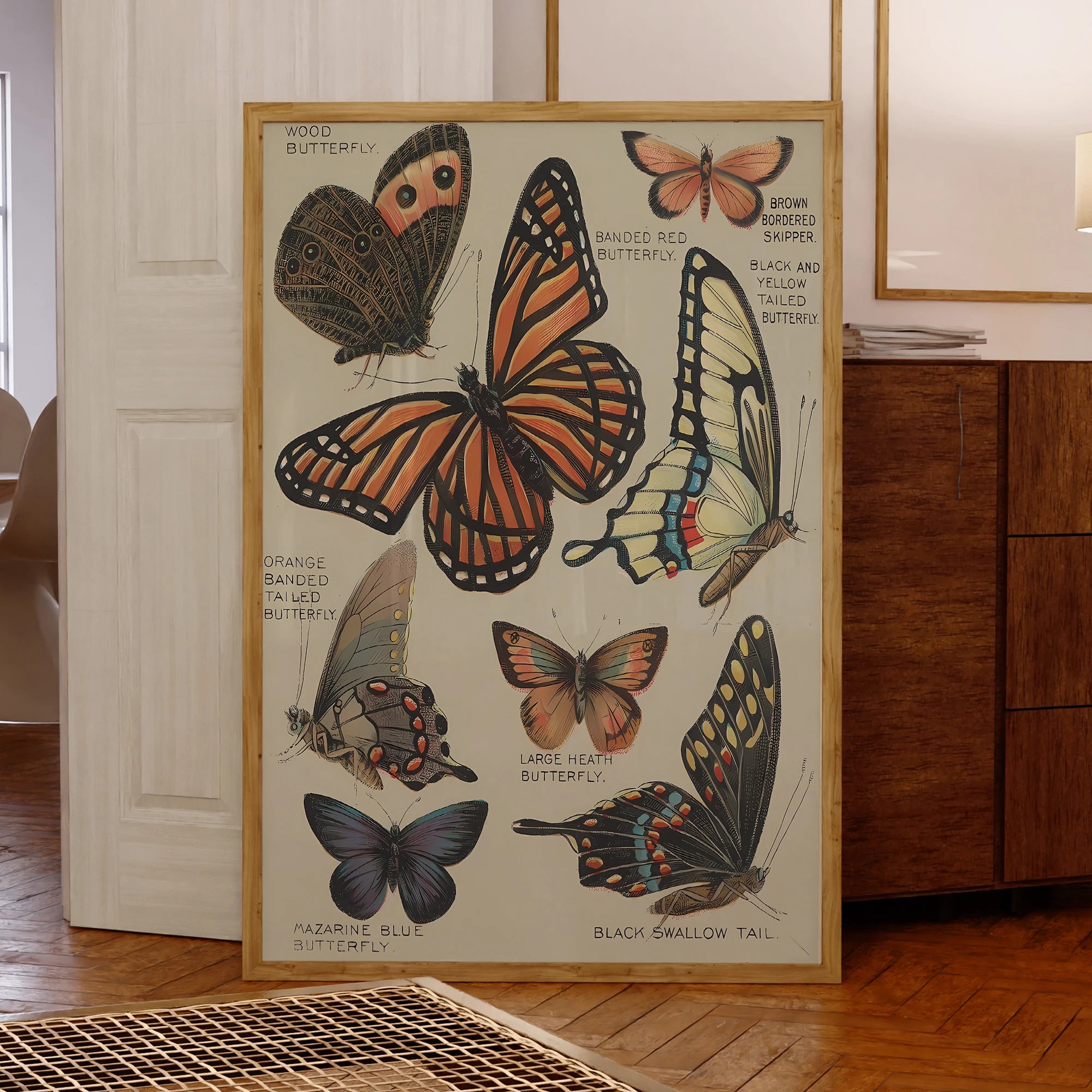 tableau avec papillon