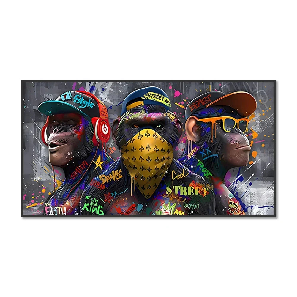 tableau singe street art