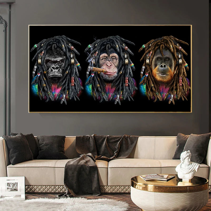 tableau trois singes