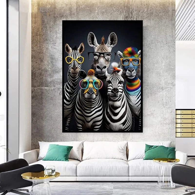 tableau zebre coloré