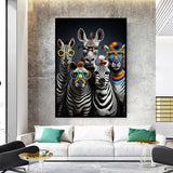 tableau zebre coloré