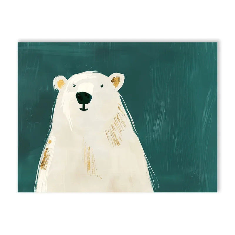 tableau ours polaire peinture