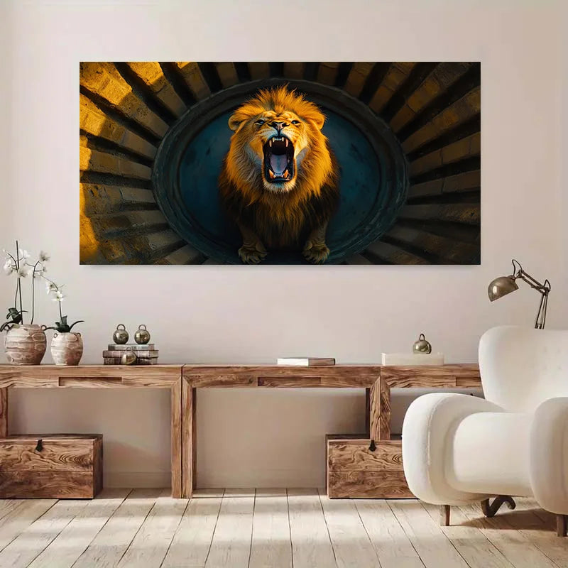 toile décorative lion