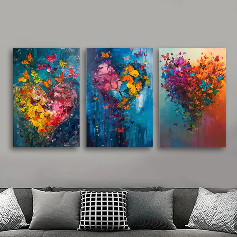 tableau papillon coeur
