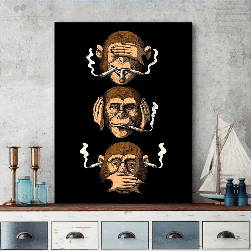 tableau des 3 singes