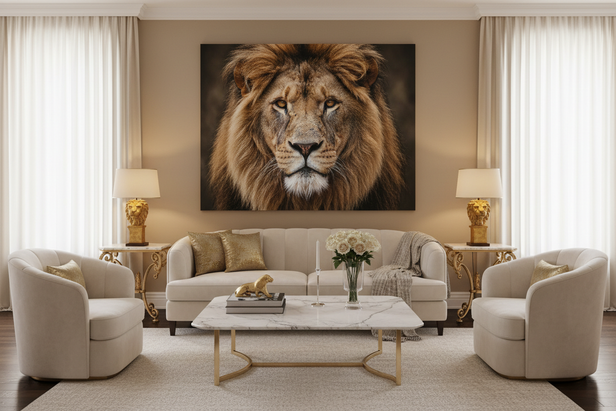 Pourquoi le lion est-il un symbole intemporel en décoration intérieure ?