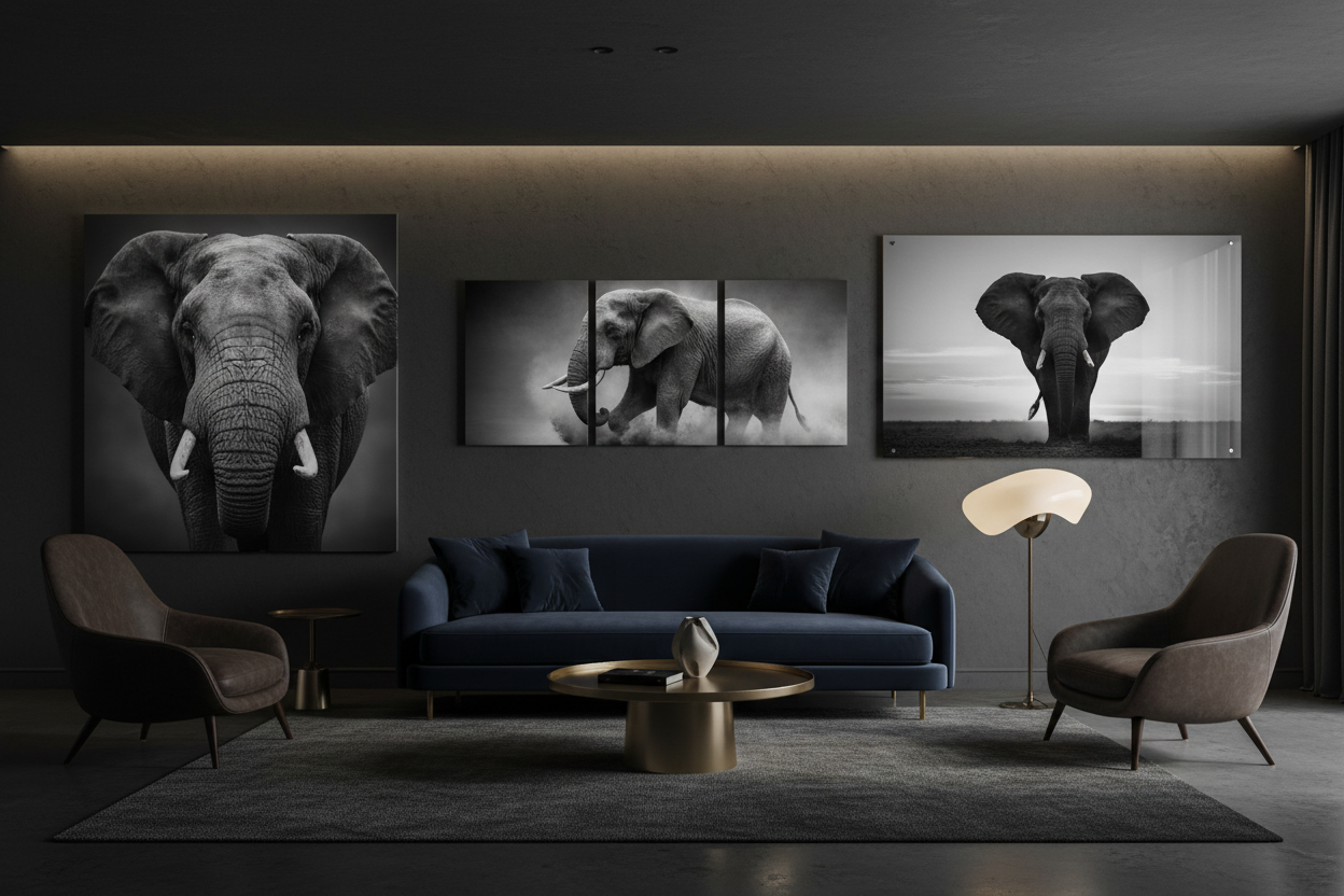 Tableau éléphant : grand format, toile ou triptyque, lequel choisir ?