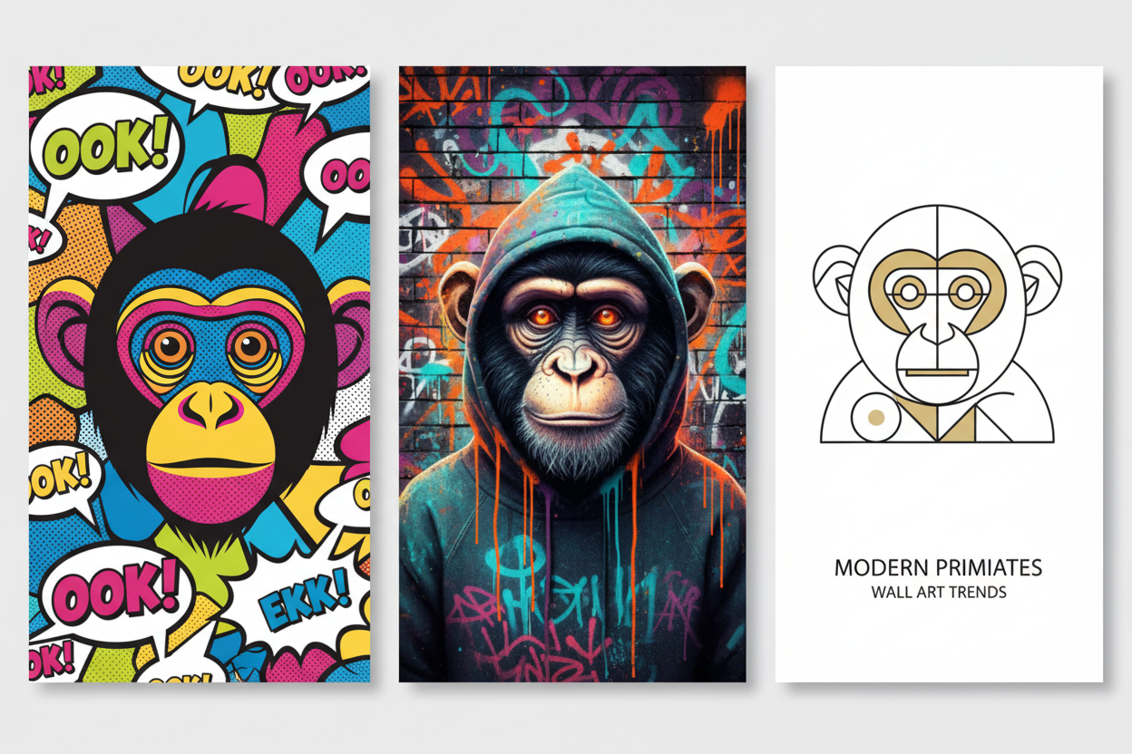 Tableau de singe pop art, street art ou minimaliste : quel style choisir ?