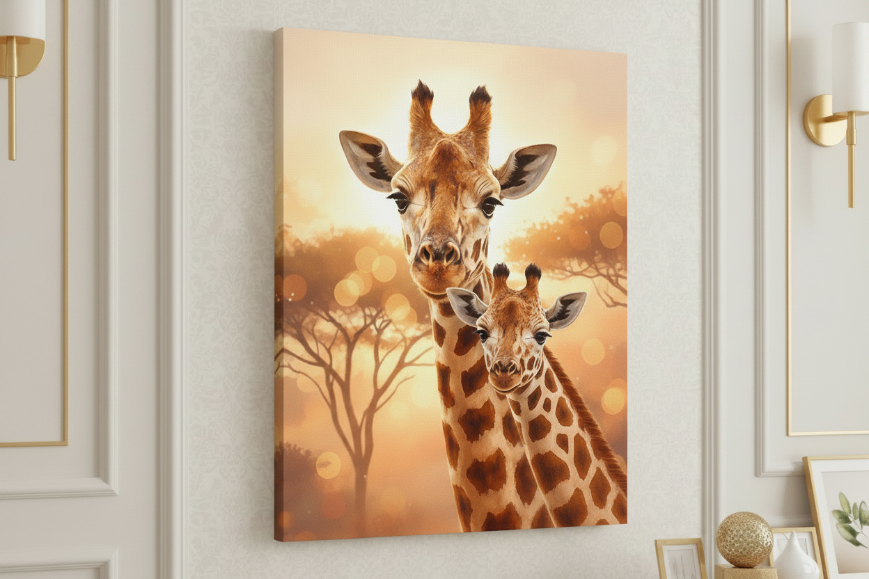Les plus beaux tableaux girafes pour une chambre d’enfant