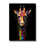 tableau girafe pop art