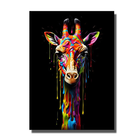 tableau girafe pop art