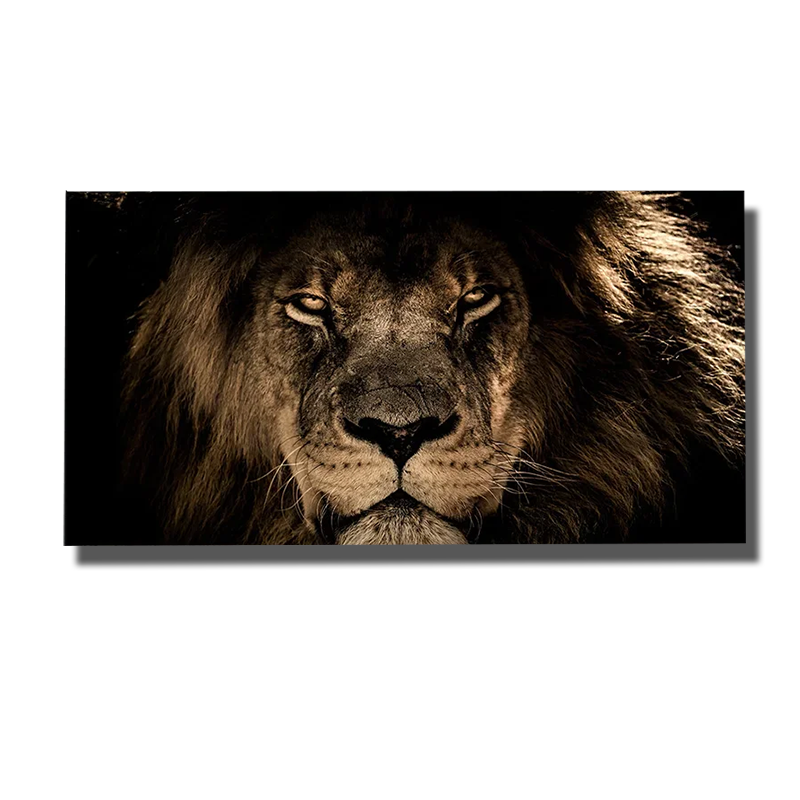 tableau lion moderne