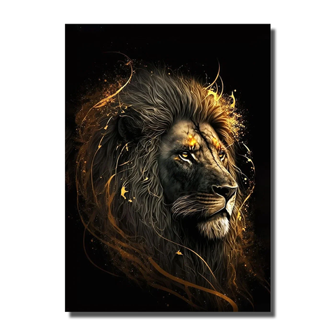 cadre tete de lion