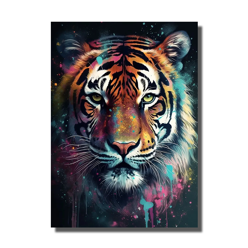 tableau tigre couleur