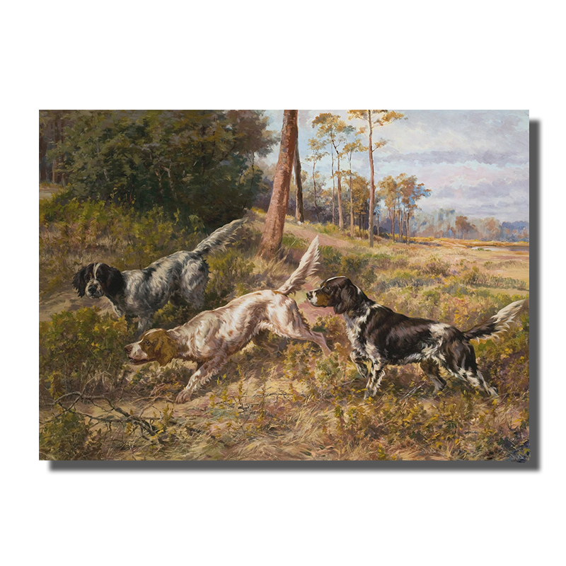 tableau avec des chiens