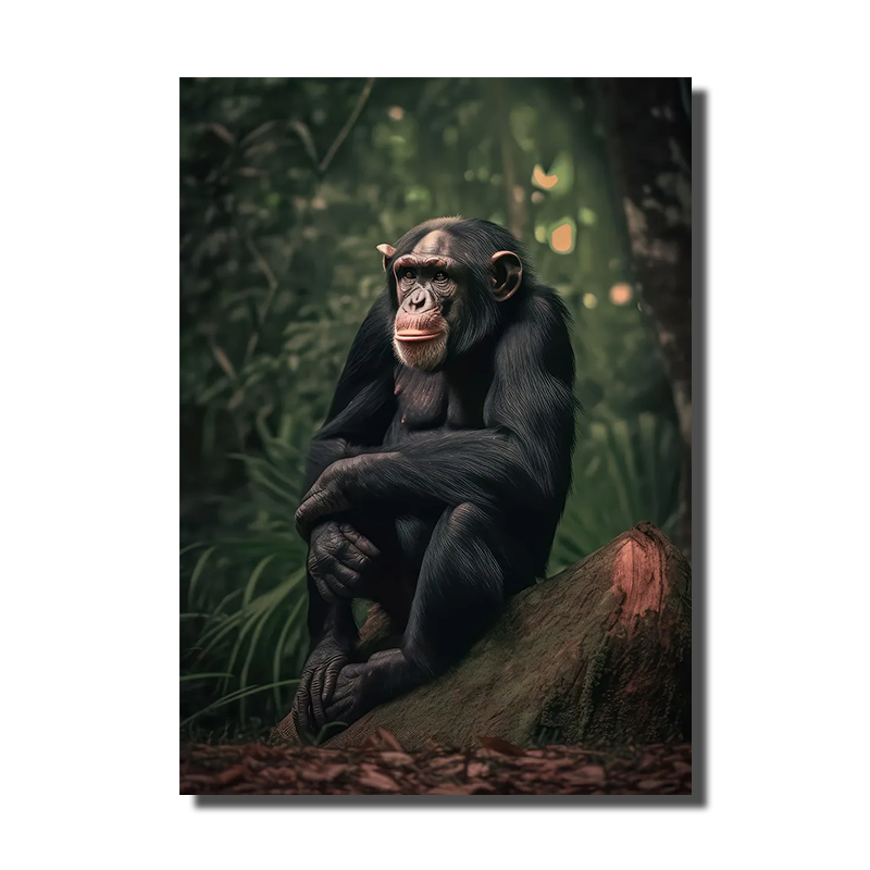 tableau singe penseur