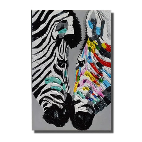 tableau zebre coloré