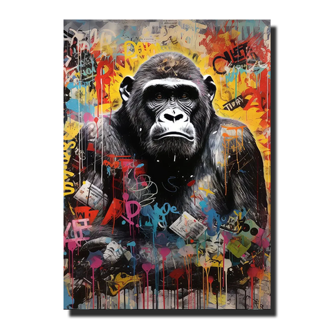 tableau peinture gorille
