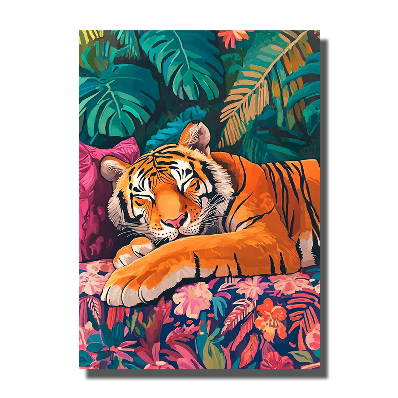 cadre tigre couleur