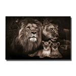 cadre famille lion