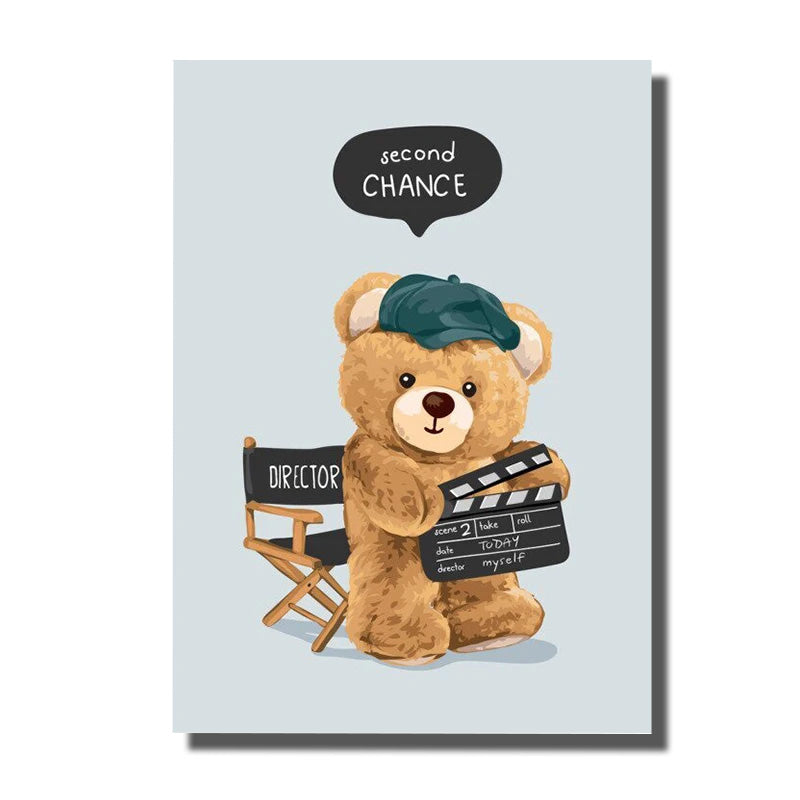 tableau ours peluche