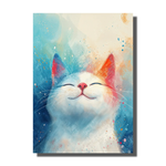 tableau chat blanc