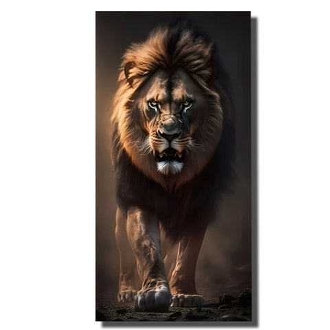 tableau lion grand format