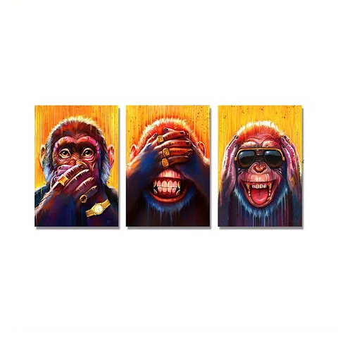 tableau 3 singes de la sagesse