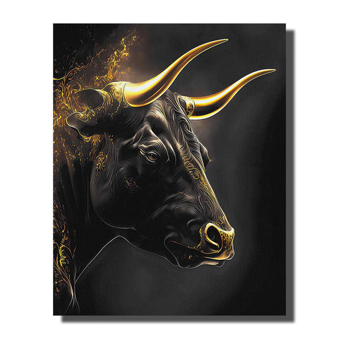 tableau tete de taureau