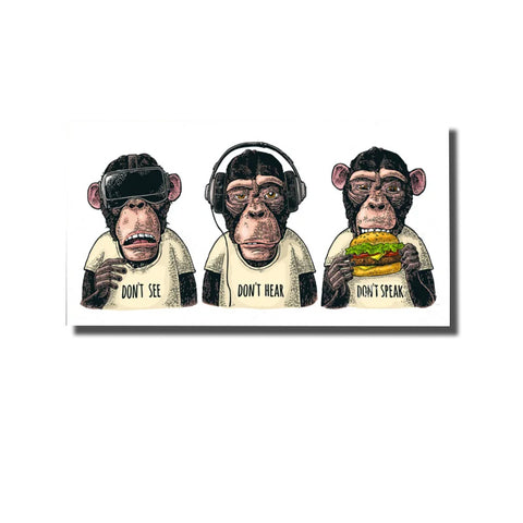 tableau 3 singes