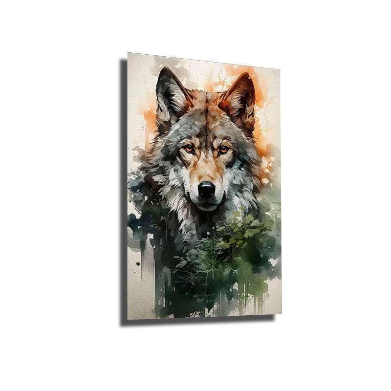 cadre loup décoratif