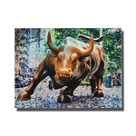 tableau taureau multicolore