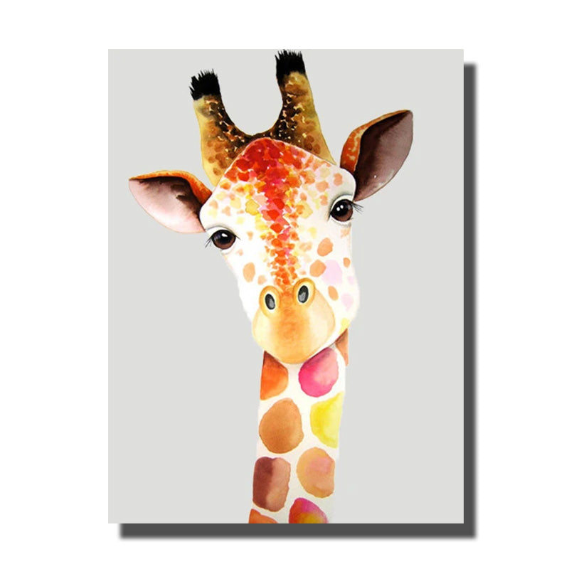tableau girafe coloré