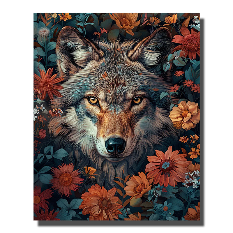 toile imprimée loup